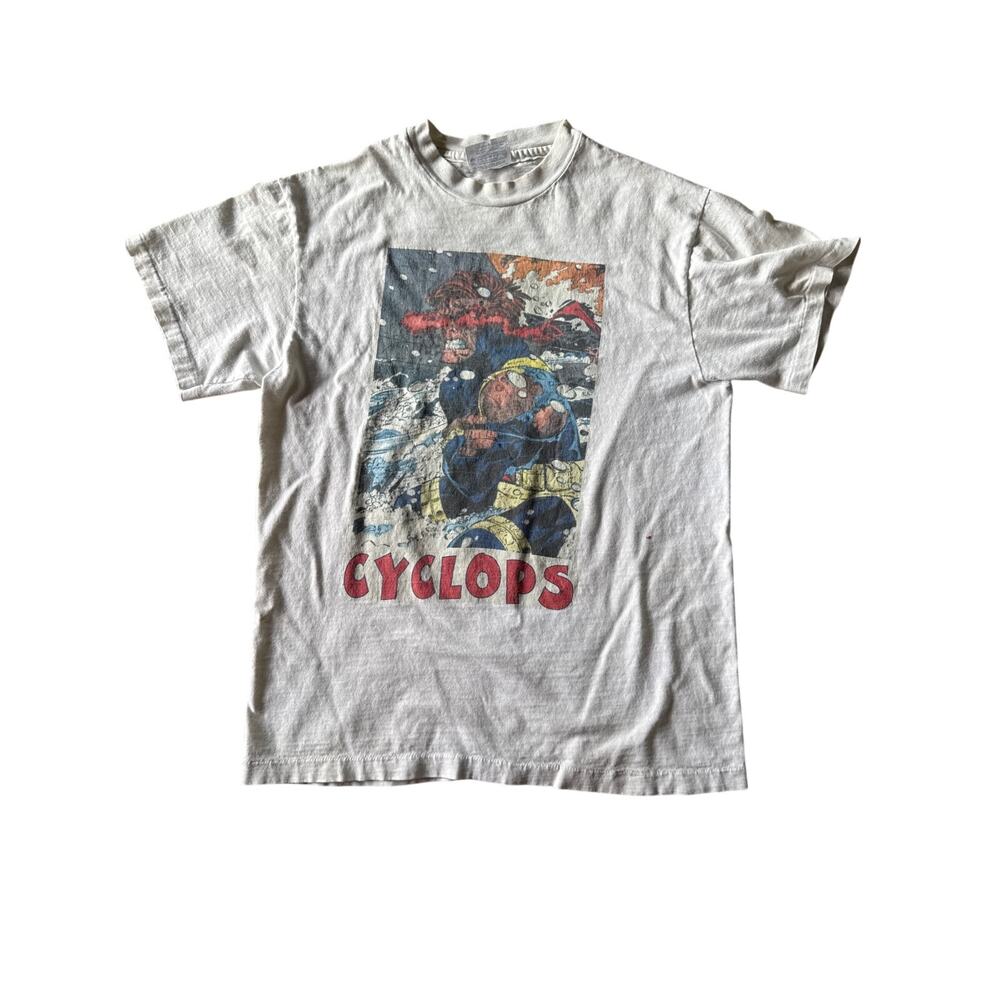Vintage Cyclops Wolverine USA Made Single Stitched White Hanes Beefy XS Tee